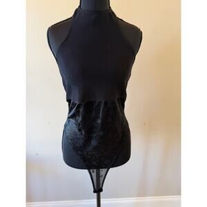 Vintage Peep Halter Bodysuit